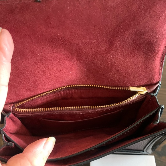 Coach Riley Convertible Bag Waist Belt Black Plum Pebbled Leather Bag - Picture 6 of 16